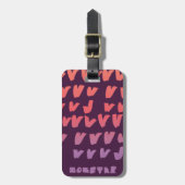 Schnörkel- und Handmuster Gepäckanhänger (Vorderseite vertikal)