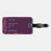 Schnörkel- und Handmuster Gepäckanhänger (Rückseite horizontal)