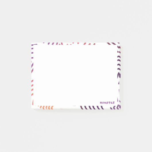 Schnörkel- und Handmuster Post-it Klebezettel (Vorderseite)