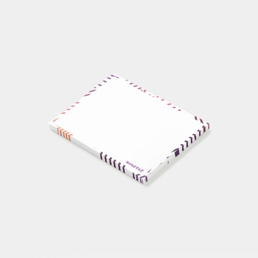 Schnörkel- und Handmuster Post-it Klebezettel (angewinkelt)