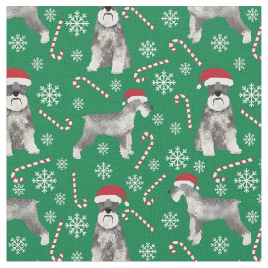 SchnörkelhundWeihnachten Stoff (Nahaufnahme)
