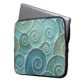 Schnörkellose Konsistenz mit Wirbel, Laptopschutzhülle (Vorderseite Links)