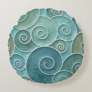 Schnörkellose Konsistenz mit Wirbel, Rundes Kissen