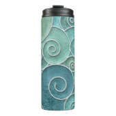 Schnörkellose Konsistenz mit Wirbel, Thermosbecher (Vorderseite)