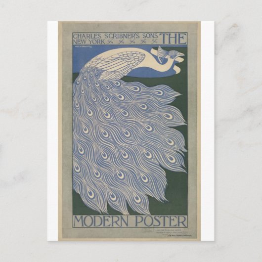 Schnriber Modern Poster Postcard Vintag Postkarte (Vorderseite)