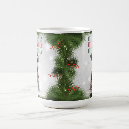 Schnuazer Funny Dog Pub Weihnachtskaffee Tasse (Mittel)