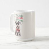 Schnuazer Funny Dog Pub Weihnachtskaffee Tasse (Vorderseite Links)