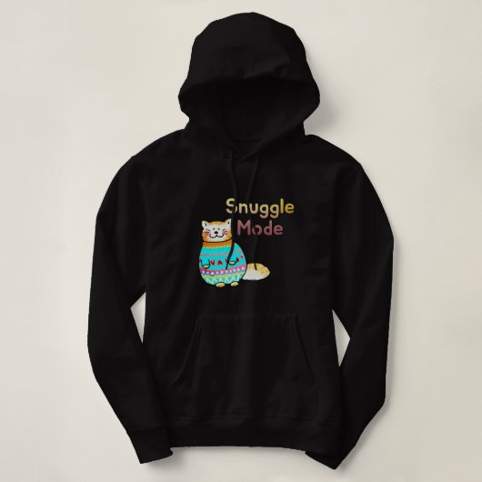 Schnuckelmodus Süße Rötliche Katze Hoodie (Design vorne)