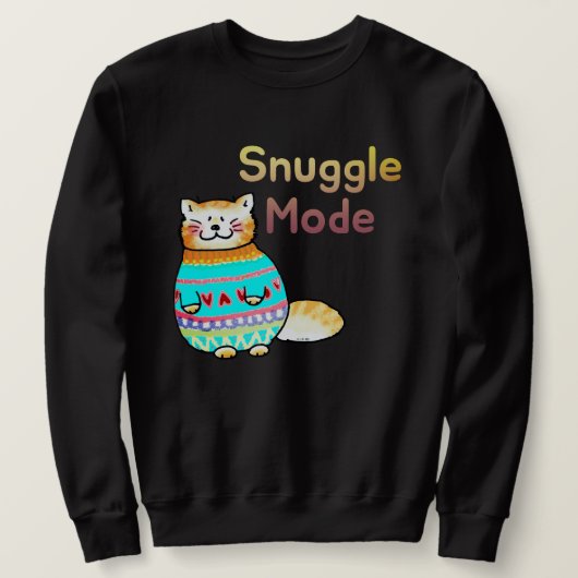 Schnuckelmodus Süße Rötliche Katze Sweatshirt (Design vorne)