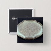 Schnüffeln Sie den Kasten, der mit einem Wappen, Button (Vorne & Hinten)