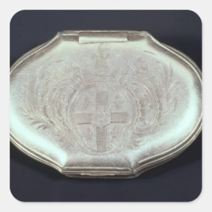 Schnüffeln Sie den Kasten, der mit einem Wappen, Quadratischer Aufkleber