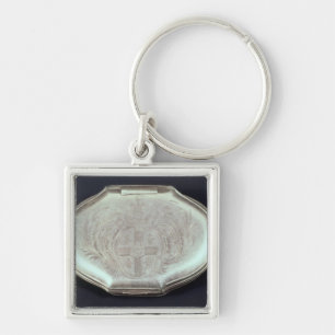 Schnüffeln Sie den Kasten, der mit einem Wappen, Schlüsselanhänger