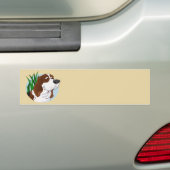 Schnüffelndachshund-Jagdhund-Cartoon Autoaufkleber (Auf Auto)