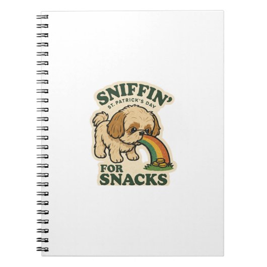 Schnüffelnde Snacks Shih Tzu St.Patrick's Day Notizblock (Vorderseite)