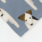Schnuggly Jack Russell Terriers Muster mit Monogra Fleecedecke (Ecke)