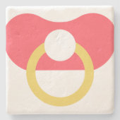 Schnuller-2 Steinuntersetzer (Vorderseite)