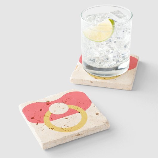 Schnuller-2 Steinuntersetzer (Seitenansicht)