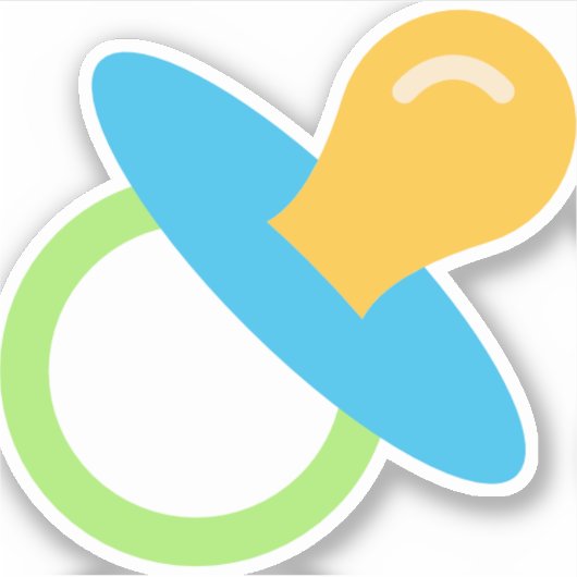 Schnuller Aufkleber (Vorderseite)