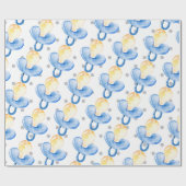 Schnuller Baby Boy Baby Dusche Blue Kinderzimmer G Geschenkpapier (Flach)