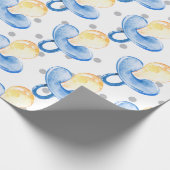 Schnuller Baby Boy Baby Dusche Blue Kinderzimmer G Geschenkpapier (Ecke)