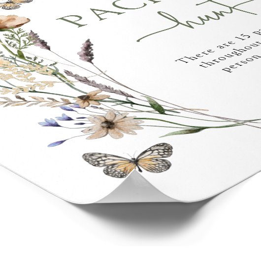 Schnuller für grüne Wildblume Poster (Ecke)