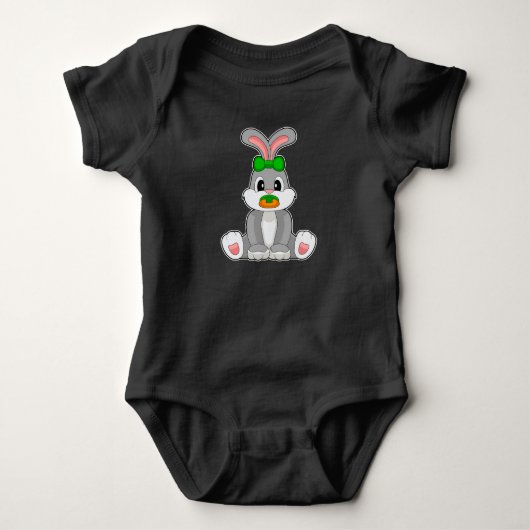 Schnuller für Hasenbabys Baby Strampler (Vorderseite)