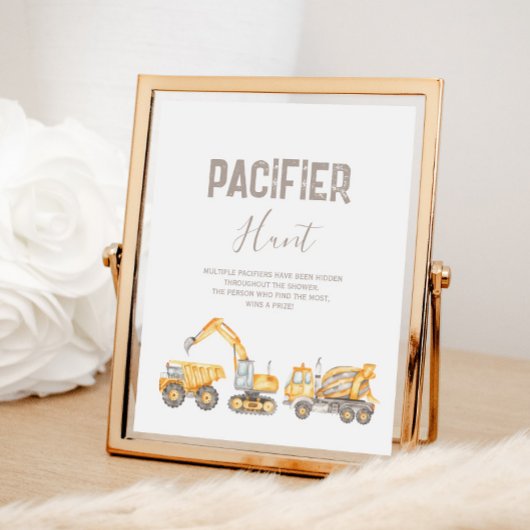 Schnuller Hunt Baby Duschzeichen Poster