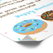 Schnuller Hunt Baby Showgame Schild Blue Donuts (Ecke)