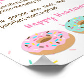 Schnuller Hunt Baby Showgame Schild Rosa Donuts (Ecke)