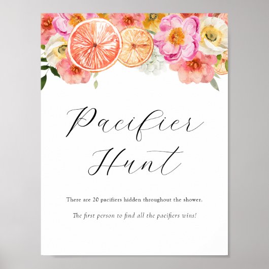 Schnuller Hunt Baby Showingzeichen Poster (Vorne)