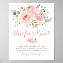 Schnuller Hunt Baby Showingzeichen Poster