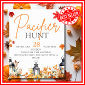 SCHNULLER HUNT ein kleines Pumpkin Baby Shower Gam Poster