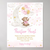 Schnuller Hunt Game Girl Teddy Bärenballons Unters Poster (Vorne)