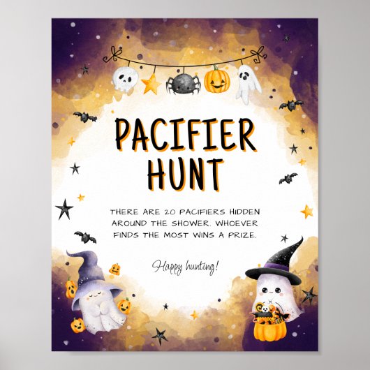 Schnuller Hunt Game Halloween Baby Shooting Game S Poster (Vorne)