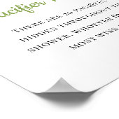 Schnuller Hunt Game Sign Avocado Fiesta Kinderdusc Poster (Ecke)