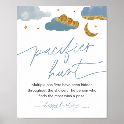 Schnuller Hunt Game Twinkle Kleine Babydusche Jung Poster (Vorne)