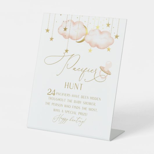 Schnuller Hunt Game, Twinkle Little Star Sockelschild (Vorderseite)