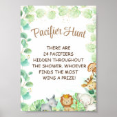 Schnuller Hunt Safari Tierspiel-Zeichen Poster (Vorne)