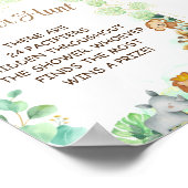 Schnuller Hunt Safari Tierspiel-Zeichen Poster (Ecke)