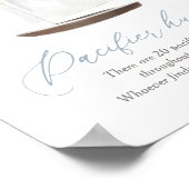 Schnuller Hunt Sign Nautical Sailboat Kinderdusche Poster (Ecke)