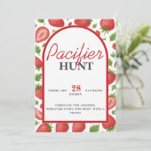 Schnuller Hunt Strawberry Baby Showgame Einladung (Stehend Vorderseite)