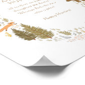 Schnuller Hunt Woodland Babydusche Zeichen Poster (Ecke)