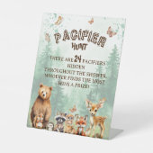 Schnuller Hunt Woodland Tiere Kinderduschenspiel Sockelschild (Vorderseite)