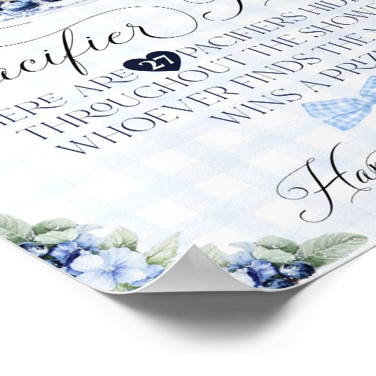 Schnuller Jagd Blueberry Pancake Baby Brunch Poster (Ecke)