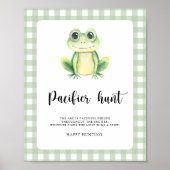 Schnuller Jagd Froschbaby Dusche Spiel Poster (Vorne)