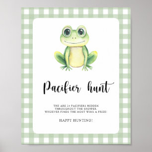 Schnuller Jagd Froschbaby Dusche Spiel Poster