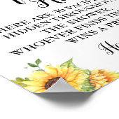 Schnuller Jagdspiel Kinderdusche Sonnenblumenschil Poster (Ecke)