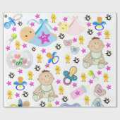 Schnuller mit glänzenden Wrapping Geschenkpapier (Flach)