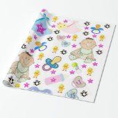 Schnuller mit glänzenden Wrapping Geschenkpapier (Ungerollt)