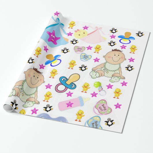 Schnuller mit glänzenden Wrapping Geschenkpapier (Ungerollt)